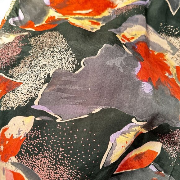 Thums UP For Him Silk Button Up Shirt Disco Vintage Abstract Short Sleeve Top - Picture 7 of 13